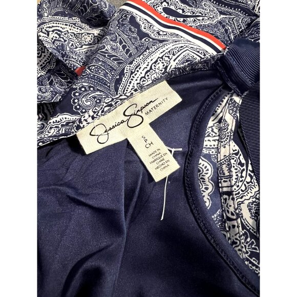 Jessica Simpson Maternity Dress Women's Size Small Boho Paisley Stripe Print Exc - Picture 3 of 3